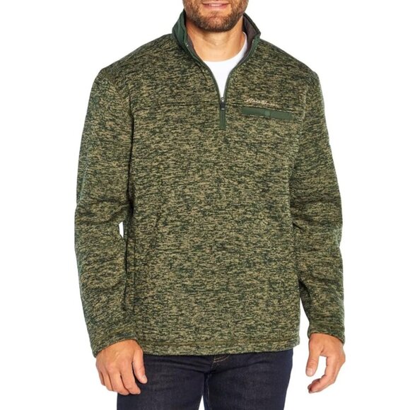 Eddie Bauer Other - Eddie Bauer Men's Size XL Green 1/4 Zip Up Sweater Plush Fleece Pullover